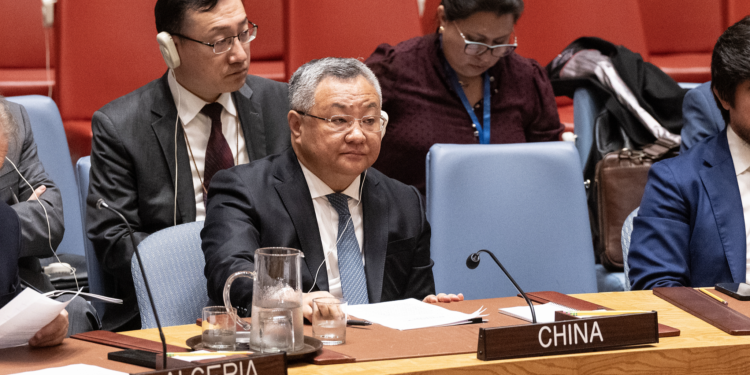 China's permanent representative to the United Nations, Fu Cong, attends a Security Council meeting at UN Headquarters in New York, May 29, 2024. /CFP