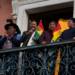 Bolivian President Luis Arce greets his supporters on a balcony of the government palace, La Paz, Bolivia, June 26, 2024. /CFP