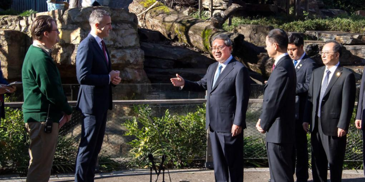 Chinese Premier Li Qiang visits the Adelaide Zoo for China-Australia cooperation on panda protection and research in Adelaide, Australia on June 16, 2024. Li is on an official visit to Australia. (Xinhua/Li Tao)