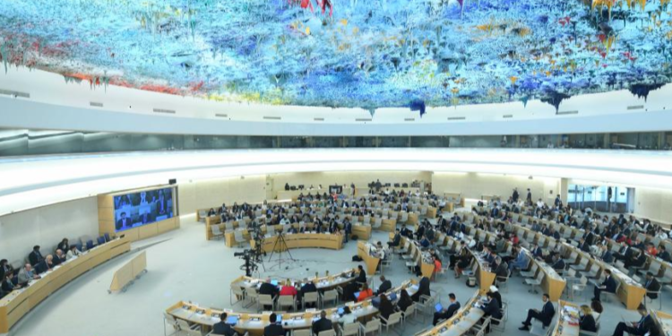 Delegates attend a meeting of the 56th session of the UN Human Rights Council in Geneva, Switzerland, June 18, 2024. /CFP