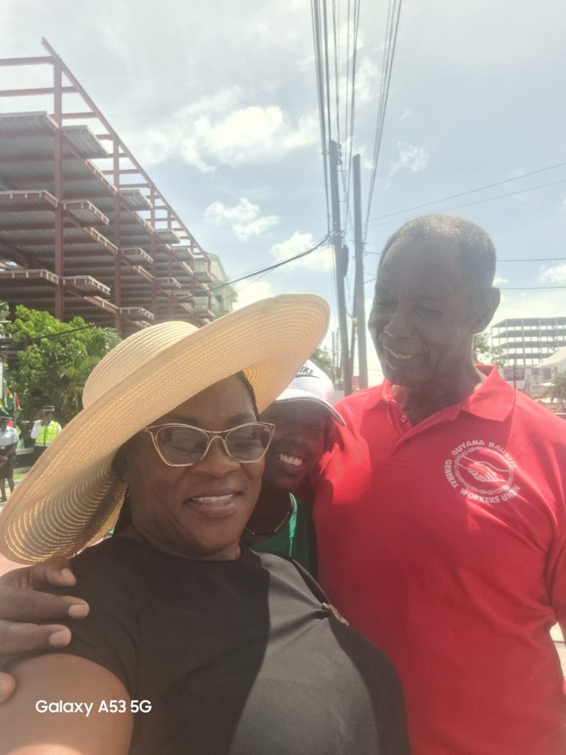 From left GTU General Secretary Coretta McDonald, Educator, MP Nima Flue-Bess and GTUC General Secretary Lincoln Lewis.