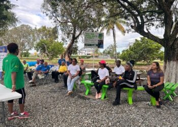 Wellness Space at the National Park (members of the Rotary Club and Dr. Shivannie Persaud)