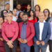 Staff of Apex and three of founding Partners/Directors at front row. From left Messrs Dhanaciar Singh, Ronald Williams and Deodat Singh
