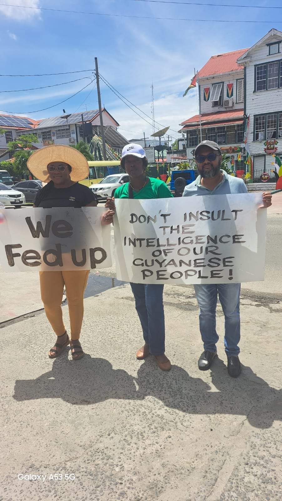 From left GTU General Secretary Coretta McDonald McDonald, Education MP Nima Flue-Bess, and former Georgetown Mayor Pt Ubraj Narine