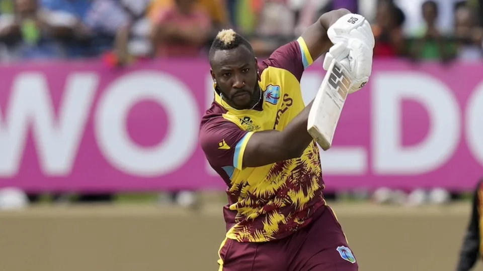 Andre Russell got away a vital boundary as the asking rate was climbing•Associated Press