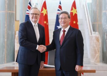 Chinese Premier Li Qiang and Australian Prime Minister Anthony Albanese hold the ninth China-Australia Annual Leaders' Meeting in Canberra, Australia, June 17, 2024. (Xinhua/Wang Ye)