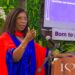 Professor Paulette Bynoe delivering her inaugural Professorial Lecture at the University of Guyana’s Education Lecture Theatre