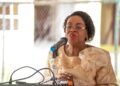 Representative of the Guyana National Co-operative Union Ltd., Gillian Burton-Persaud delivering remarks