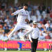 Shoaib Bashir leaps in celebration  •  Getty Images