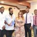 Left to Right) SASOD Guyana’s Joel Simpson, Author Dr. Nikkoli Attai, Shadow Minister of Governance and Parliamentary Affairs, Geeta Chandan-Edmond, M.P., Pan-American Development Foundation’s Jermaine Grant, and Former Mayor of Georgetown, Pandit Ubraj Narine, at the “Defiant Bodies” Book Launch