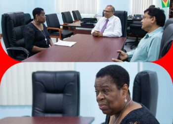 Minister of Health Dr. Frank Anthony, Dr. Lynette Y. Berkeley and Dr Narine Singh