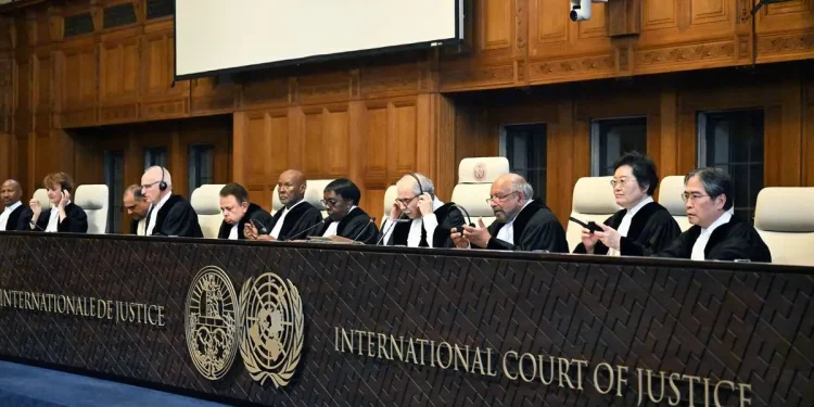 A general view from the hearing on the South Africa’s 10 May request for additional provisional measures against Israel at the International Court of Justice in The Hague, Netherlands on May 16, 2024. [Dursun Aydemir – Anadolu Agency]