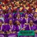 A general view members of Egbe Tobalase Obinrin and Egbe Okunrin Asiwaju during the annual Ojude Oba festival in Ijebu Ode on June 18, 2024. - Ojude Oba festival is an ancient festival celebrated by the Yoruba people of Ijebu Ode, a town in Ogun State Nigeria. This annual festival usually takes place the third day after Eid El Kabir to pay homage and show respect to the King the Awujale of Ijebuland. (Photo by TOYIN ADEDOKUN / AFP)