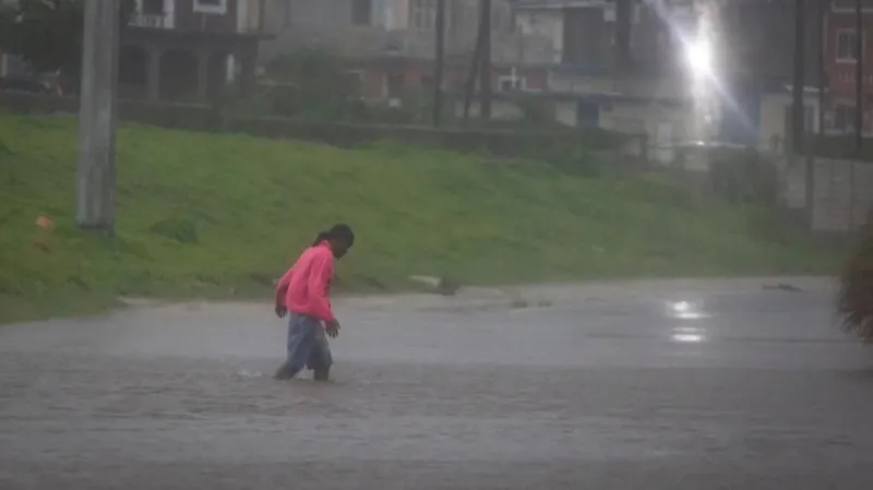 Rain lashed Jamaica for 12 hours