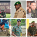 Guyana Defence Force members (top to bottom) Lieutenant Andio Michael Crawford, Lieutenant Colonel Sean Welcome and Colonel Michael Shahoud, Lieutenant Colonel Michael Charles, Sergeant Jason Khan and Retired Brigadier Gary Beaton.