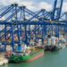 Containerships seen at the port of Haikou, Hainan province. (SU BIKUN/FOR CHINA DAILY)