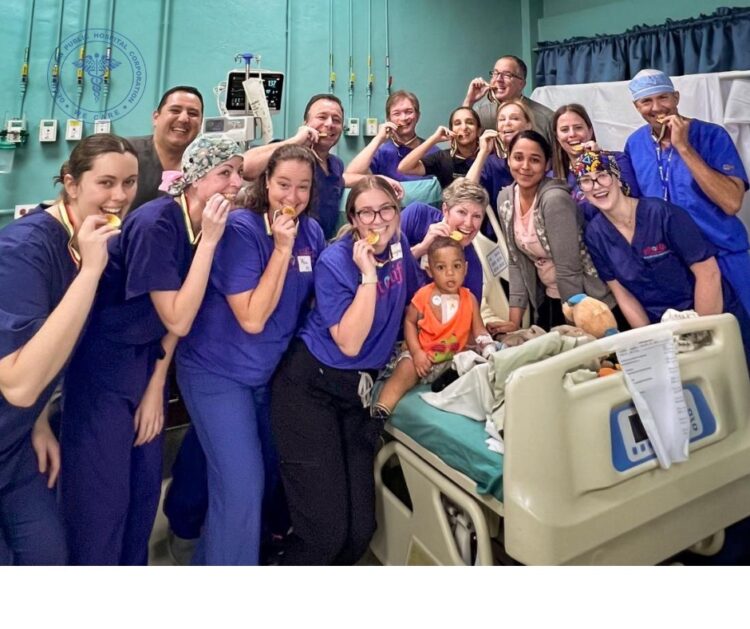The medical team that successfully performed the second paediatric cardiac surgery.