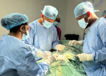 GPHC Medical Team performing operation to remove warhead from six-year-old's head