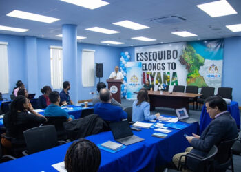 Minister of Health Dr. Frank Anthony addressing the National Workshop on Antimicrobial Resistance (AMR) at the Ministry of Health's boardroom, Brickdam, Georgetown