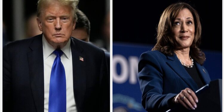 Former President Donald Trump (left ) and Vice President Kamala Harris (right)(Photos: Seth Wenig-Pool/Getty Images; Jim Vondruska/Getty Images)