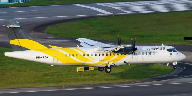 A Voepass ATR-72 plane similar to the one that crashed (file picture)