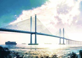 An artist impression of what the for new Berbice River Bridge will look like
