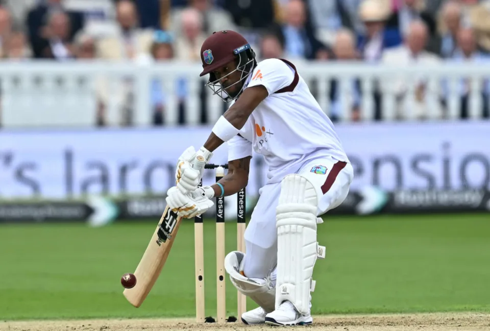 Kavem Hodge was West Indies' top run-getter in the series, with 216 runs at an average of 36, including one hundred and one fifty•AFP/Getty Images