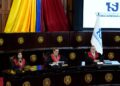 Supreme Court President Caryslia Rodriguez speaks at the Court which is performing an audit of the disputed results of the presidential election in Caracas, Venezuela, Thursday, August 22, 2024. Photo: AP/Ariana Cubillos