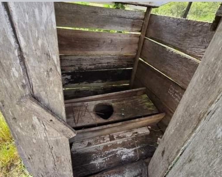 Pit latrine at Phillipai Primary School, August 2024