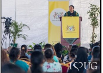 Vice-Chancellor Professor Paloma Mohamed Martin delivering the Keynote address at the event