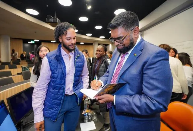 President Irfaan Ali signing copies of his book in London, Saturday Sept 28, 2024