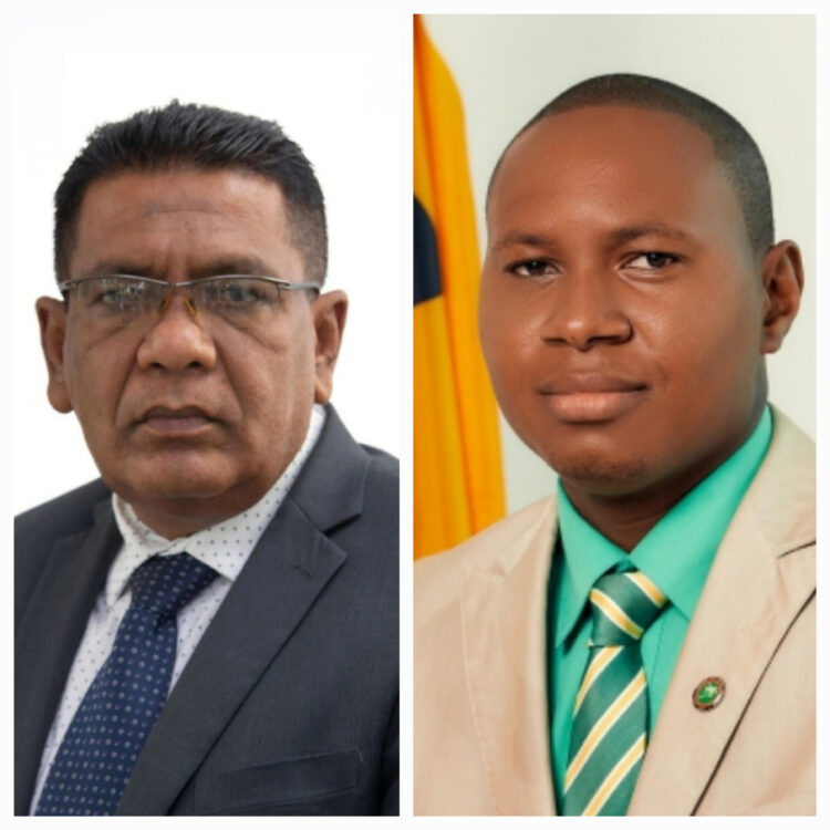 From left, Minister of Agriculture Zulfikar Mustapha, Vinceroy Jordan MP