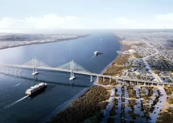 A 3D model of the New  Demerara Harbour Bridge which was released last year.