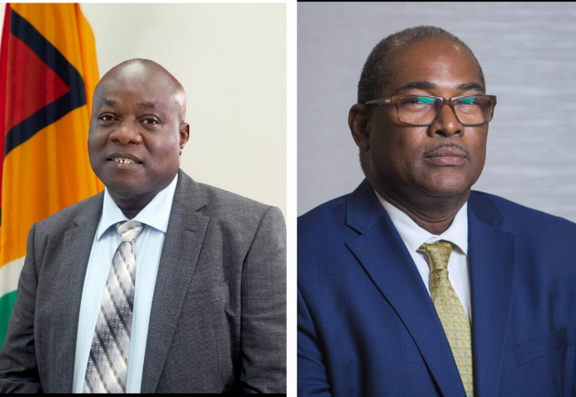 From left, PNCR Leader Aubrey Norton and AFC Leader Nigel Hughes