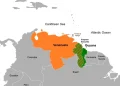 Venezuela and Guyana continue to dispute which country owns the oil-rich Essequibo Region. Credit: SurinameCentral / CC BY-SA 4.0