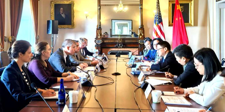 The China-U.S. economic working group holds its sixth meeting in Washington, U.S., October 25, 2024. /China's Ministry of Finance