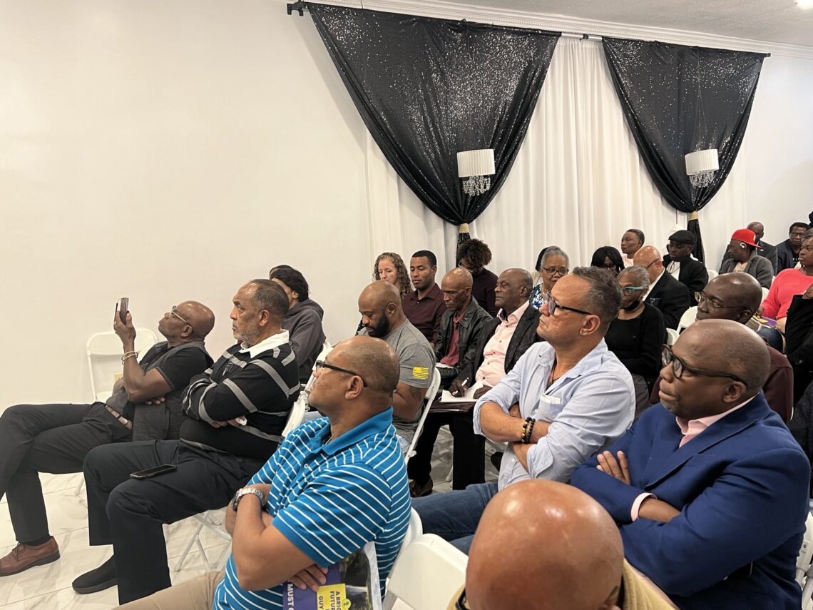 Part of the audience at one of the meetings in New York