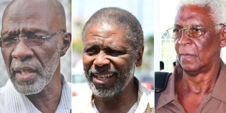 Opposition- nominated GECOM Commissioners: Vincent Alexander, Charles Corbin and Desmond Trotman