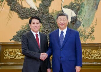 Xi Jinping, general secretary of the Communist Party of China Central Committee and Chinese president, meets with Luong Cuong, member of the Political Bureau of the Communist Party of Vietnam Central Committee and permanent member of the CPV Central Committee Secretariat, at the Great Hall of the People in Beijing, capital of China, Oct 11, 2024. [Photo/Xinhua]