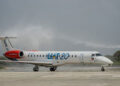 One of the aircraft of the new LIAT 2020 airline headquartered in Antigua