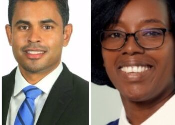 From left- Minister Youth, Sports and Culture Charles Ramson Jr., Shadow Minister for Youth, Sports and Culture Nima Flue-Bess