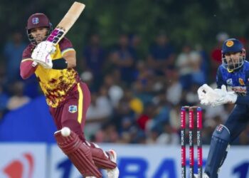 Brandon King smashed 63 in an opening stand of 107 with Evin Lewis.AP/Viraj Kothalawala