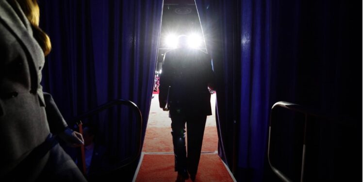 Donald Trump walks on stage at the Palm Beach Convention Center on November 6 © Win McNamee/Getty Images