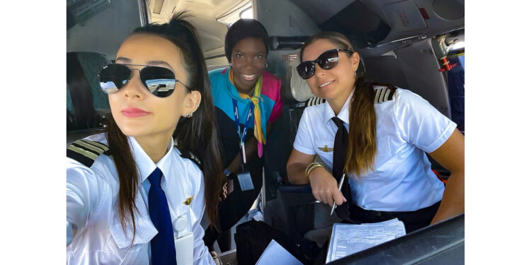 All-female crew takes command on InterCaribbean flight. Photo:InterCaribbean