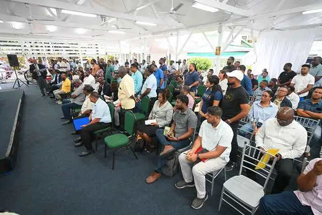 Government ministers, contractors and engineers at the engagement at State House, Georgetown on November 12, 2024