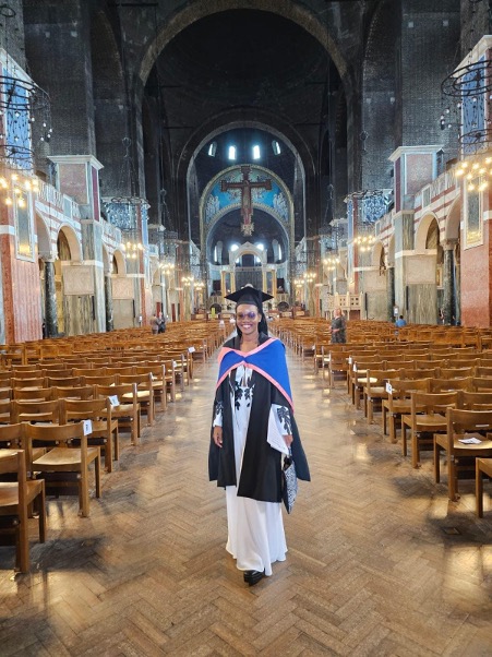 Marva graduating from St Mary's University