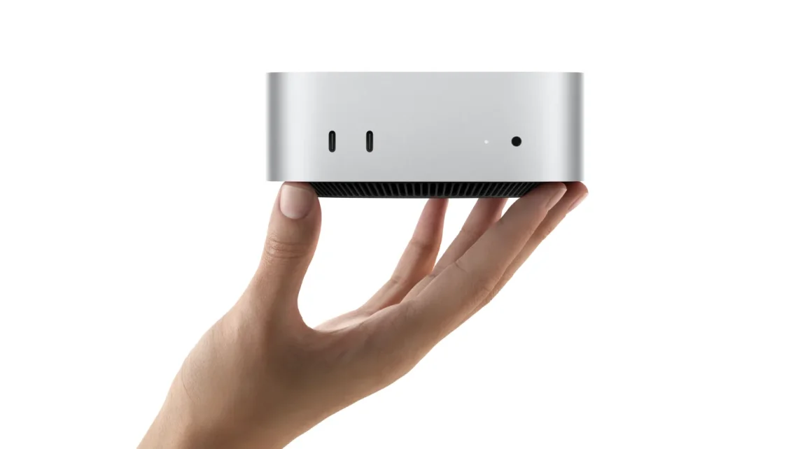 Apple’s new Mac Mini is smaller than its predecessor.
Apple