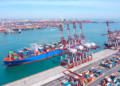 The image shows Qingdao Port Terminal in Shandong Province, China./CFP