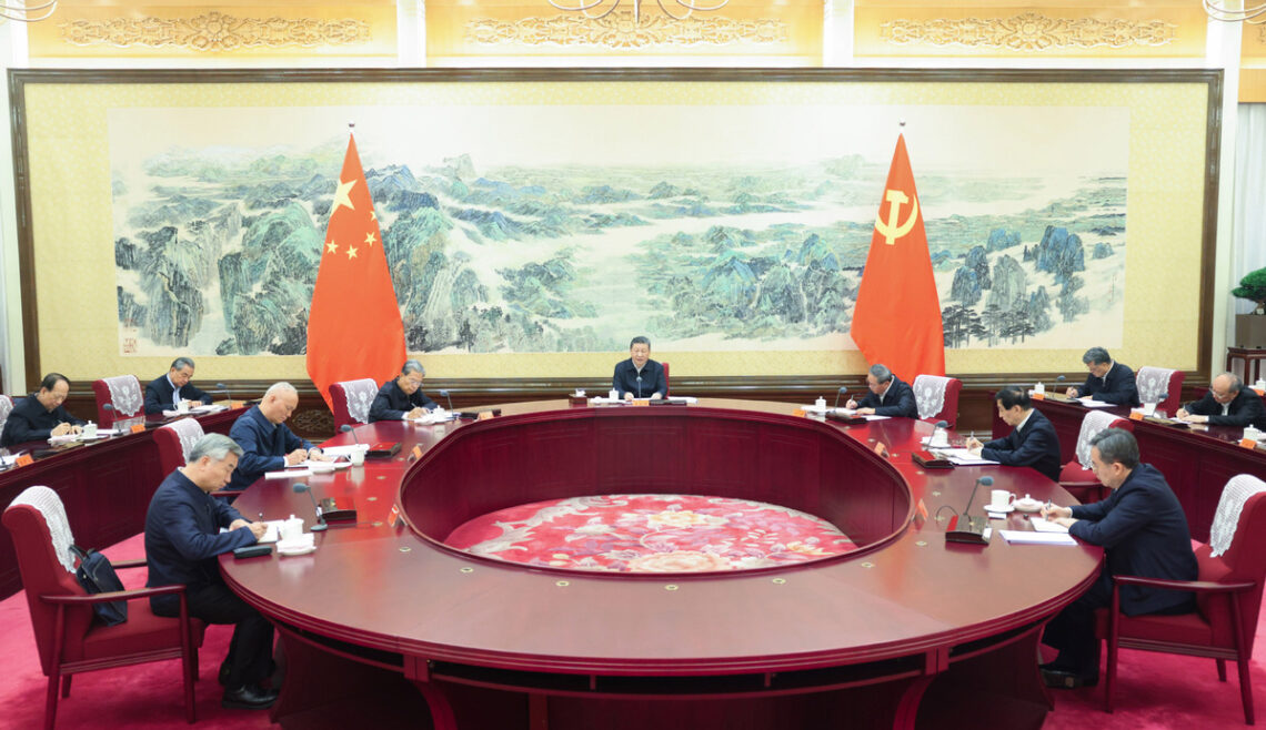 Xi Jinping, general secretary of the Communist Party of China (CPC) Central Committee, delivers an important speech while chairing the criticism and self-criticism meeting of the Political Bureau of the CPC Central Committee. The meeting was held from Thursday to Friday. [Photo/Xinhua]