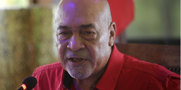 Former Suriname president Desi Bouterse speaks during a news conference in Paramaribo, Suriname August 31, 2021. REUTERS/Ranu Abhelakh/File Photo